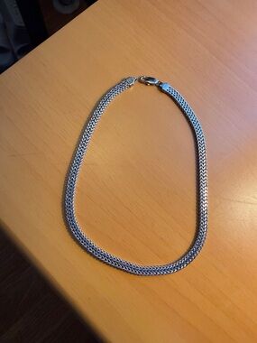 Stainless Steel Silver Rope Chain Necklace